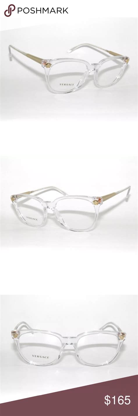 clear lens versace eyeglasses|clear versace glasses on face.